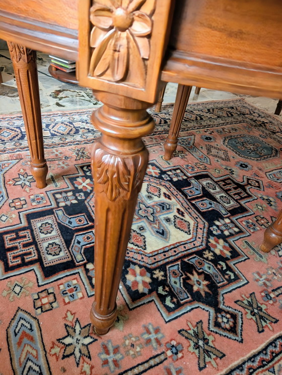 Image 1 of Heavy coffee table in onyx and walnut
