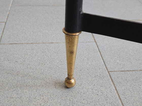 Image 1 of Tavolino da caffè vintage anni '50, espositore da negozio Dekora Nantes, stile rockabilly anni '50.