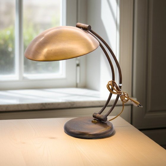 Image 1 of Bauhaus Brass Desk Lamp - Pieter-Jozef De Jaeck for Massive, 1970s