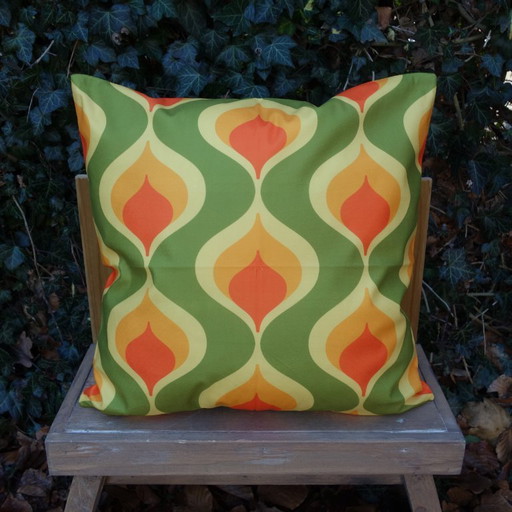 Set van 4 Retro kussenhoezen Seventies Hippie Flowerpower stijl 45 x 45 cm exclusief binnenkussen