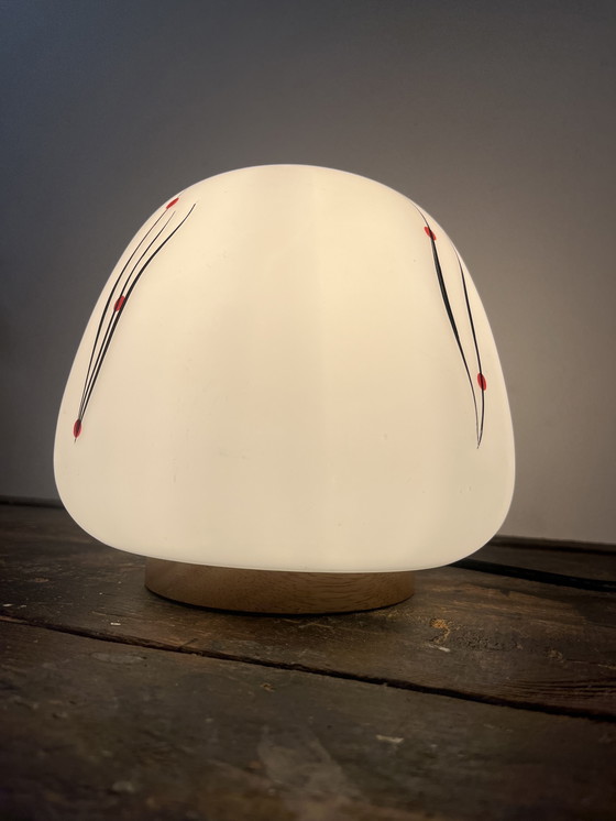 Image 1 of Vintage japandi mushroom tafel lamp