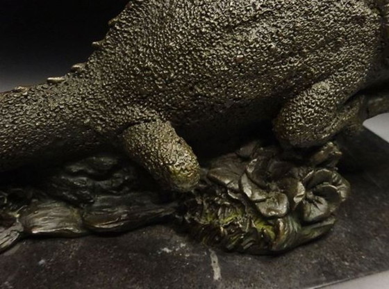 Image 1 of Caméléon en bronze signé Barye