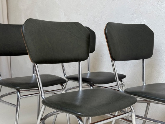 Image 1 of 4 x Vintage tubular frame chairs | 1970s | Original condition