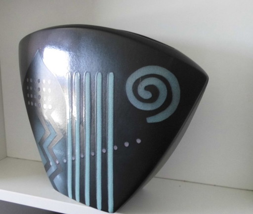 John Bergen Studio Ceramics Vase 1992 – Postmodern/Memphis Signed – vazen (photo 2 of 5)