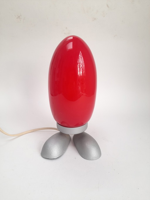 Red Fjorton lamp by Tatsuo Konno poyr Ikea 1990