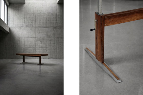 Image 1 of Vintage Mid-Century German Modern Rosewood Adjustable Console from E.M.Ü., 1960s