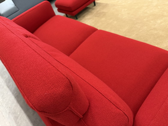 Image 1 of Pode Tweak Sofa 2x80 Incl. Footstool Hallingdal fabric Red