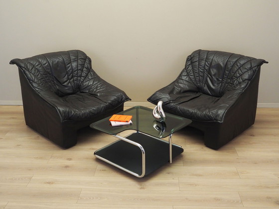 Image 1 of Leren fauteuil, Italiaans ontwerp, jaren 1960, Productie: Italië