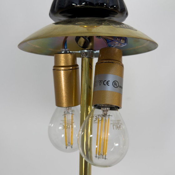 Image 1 of Lampe pendante en verre soufflé de Murano et laiton