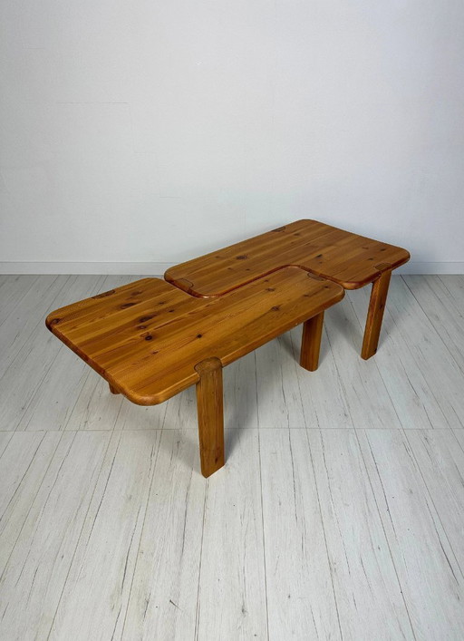 Set van 2 vintage massief grenen salontafels van Aksel Kjersgaard, Deens design, jaren 60-70