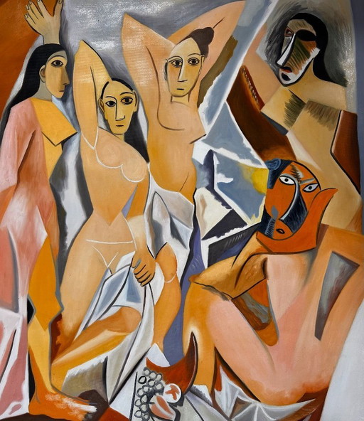 Les Demoiselles d’Avignon - Pablo Picasso - oil on canvas (rolled up)