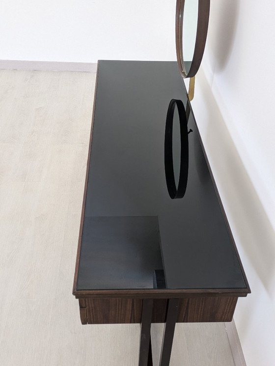 Image 1 of Dassi - Vittorio Dassi - Service table - Crystal, Wood, Brass - Dressing table with mirror