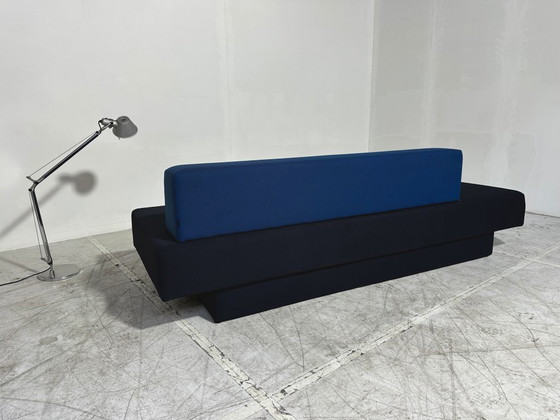 Lensvelt AVL Glyder Bank - Atelier Van Lieshout - Schuivende Rugleuning - Blauw – Banken, Textile (photo 6 of 7)
