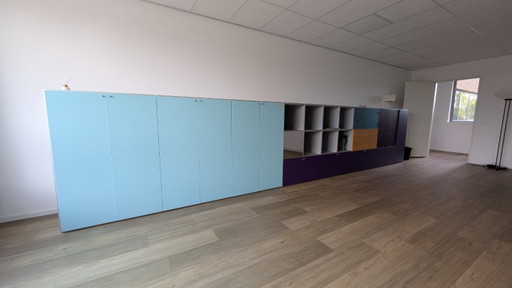 Modular storage cabinet in multiple colors
