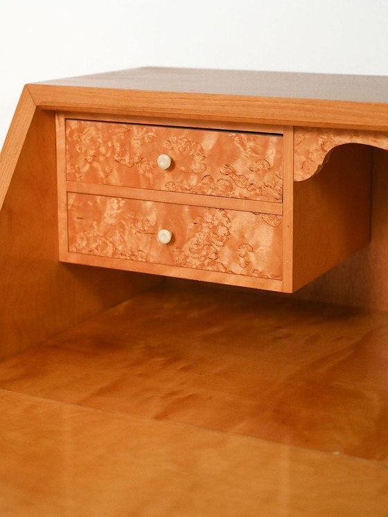Image 1 of Secretaire scandinavo in olmo e radica, anni '50