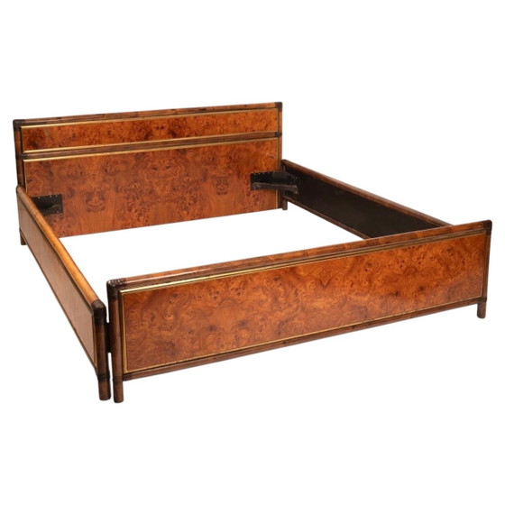 Cama King Size Alberto Smania Marango en Madera de Raíz y Latón Mid Century 1967 – Colchones y somieres (photo 7 of 20)
