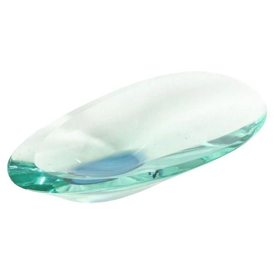 Blauwe kristallen asbak Fontana Arte Stijl, Italië 1970 – Ingrand, Tafelaccessoires, Crystal (photo 5 of 26)