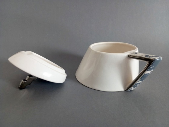 Olga Benedek /Hongaarse DeForma! Groep/ - Memphis Milano/Postmodern "Platina" Luxe Theeservies 1986 (photo 8 of 15)