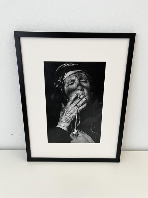Vintage Portrait of a Berber Woman in Frame