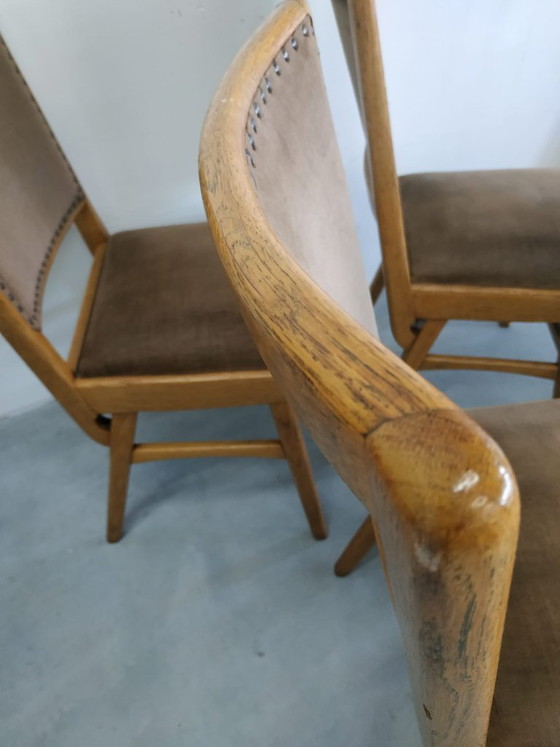 Image 1 of Prachtige set van 3 vintage jaren Scandinavische stijl 50-60 eetkamer keukenstoelen