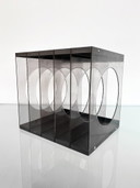 Vassoio per dischi in plexiglass in stile Space Age, vintage.