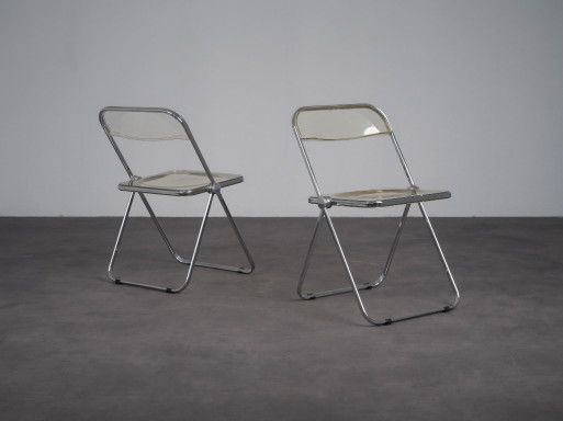 Pair of Plia Folding Chairs by Giancarlo Piretti for Castelli, Italy, 1970s – Anonima Castelli, klapstoelen, Plastic, Metal
