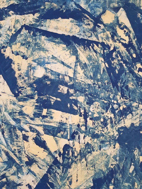 Image 1 of Jürgen Angeler - Cubismo azul y dorado