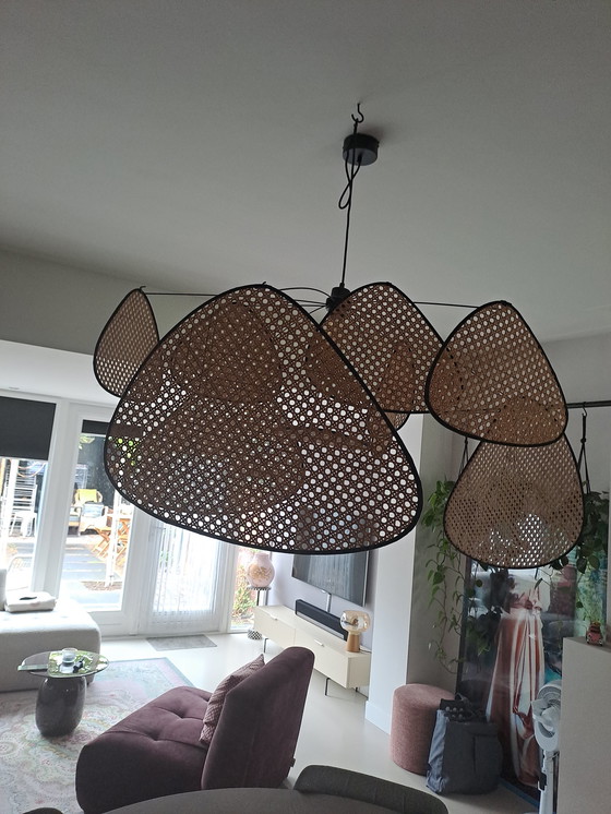 Image 1 of Lampada a sospensione schermo cannage naturale