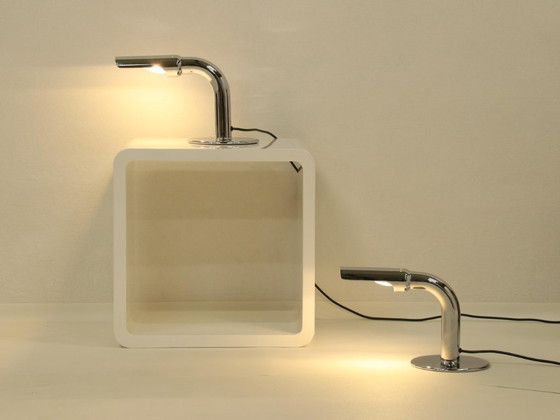 Image 1 of Set di 2 lampade da tavolo modello Gulp di Ingo Maurer, Germania, anni '60