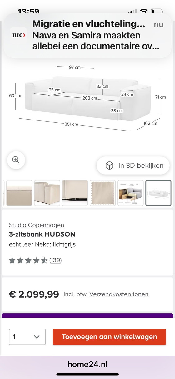 Image 1 of Banco Driezits Hudson Copenhague