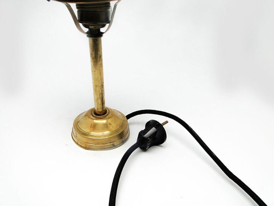 20th Century Desk Lamp, 1890s – Glass, Brass (photo 4 of 10)