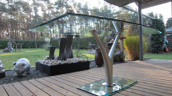 Image 1 of Glazen Design tafel "Rolf Benz" type 1210. Prachtige staat!