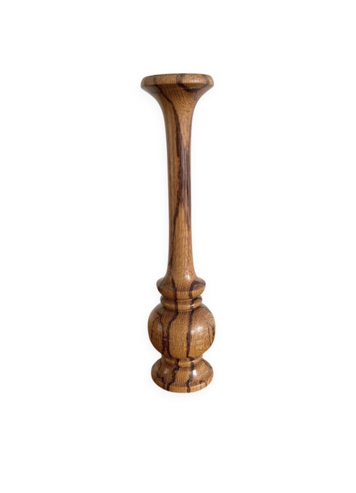 Grande vaso in legno per fiori singoli