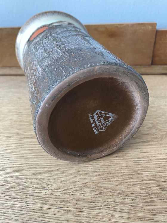 Image 1 of Strehla Keramik Vase With Fatlava Glaze, 1960s