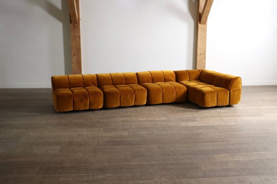 Image 1 of Arflex Strips Sofa By Cini Boeri In Velvet, Italy 1968