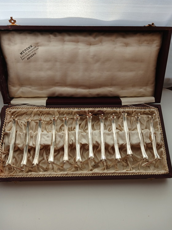 Seltenes Christofle 12 Messerbänkchen Set, Modell: Moderne. Art Déco 1930 – Tischdekoration, Silver (photo 2 of 15)