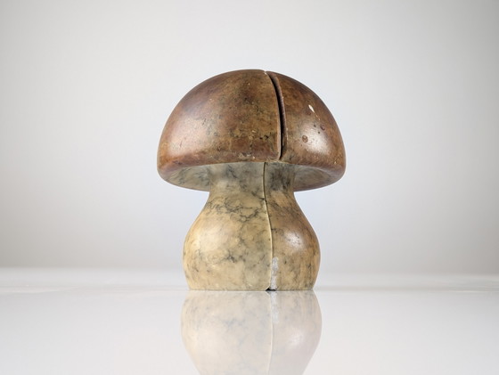 Image 1 of Fermalibri a forma di fungo in alabastro, Italia, anni '60