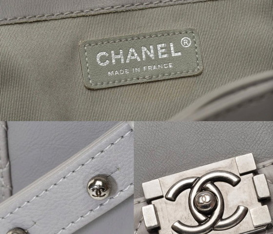 Image 1 of Sac CHANEL Boy en Cuir Gris - 101696