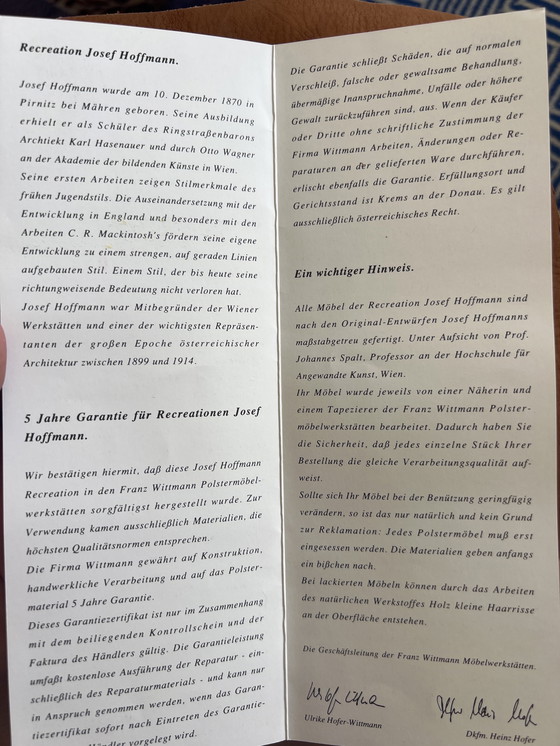 Image 1 of Josef Hoffmann × Wittmann – Set van 2 “Palais Stoclet” clubsessels (met certificaat)