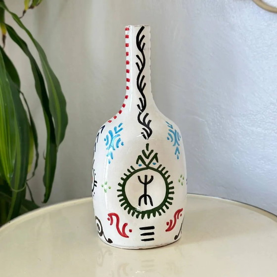Handgefertigte Vase Amazigh Flasche Khuda – Vasen, Porzellan, Keramik, Modern (photo 2 of 3)