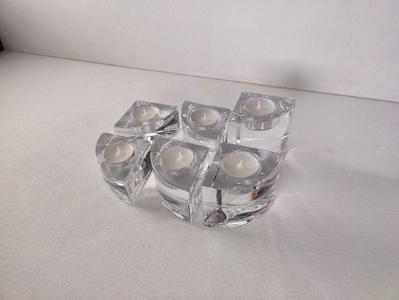 Image 1 of Set di 6 portacandele Orrefors, design: Helene Krantz