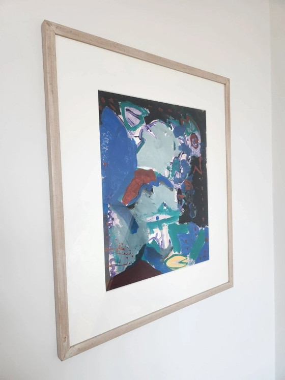 Image 1 of Abstract Painting – Modern Art – Handmade Frame