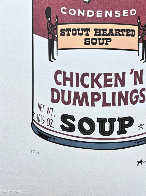 D'après Andy Warhol, Campbell's Soup - Poulet et boulettes, années 1980, lithographie (photo 3 of 7)
