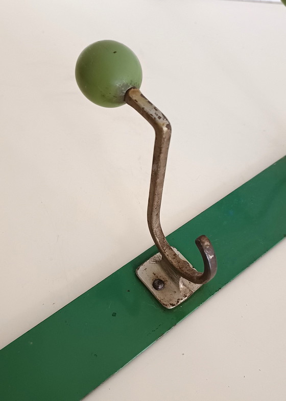 Image 1 of Fifties Coat Rack Metal With 4 Hooks