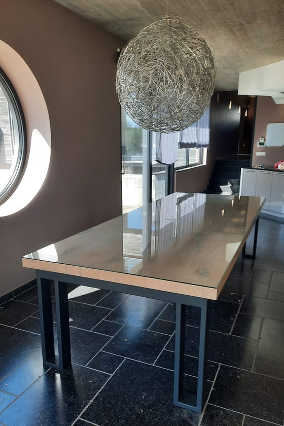 Mesa Artesanal (315 cm de largo) & Lámpara Colgante Icónica Fil De Fer "Catellani&Smith" – Accesorios de mesa (photo 2 of 6)