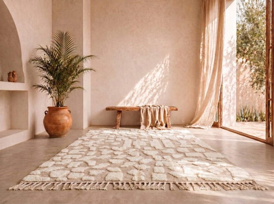 Luxuriöser marokkanischer Berberteppich aus Naturwolle, 230/350 cm – Teppiche & Läufer, Wool (photo 8 of 8)