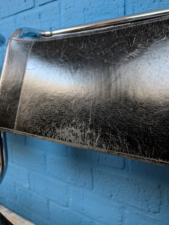 Image 1 of 6 sedie a slitta vintage S33, Mart Stam per Thonet, anni '60