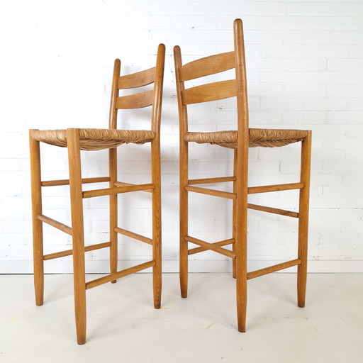 2x Vintage bar stool mid-century modern 70s