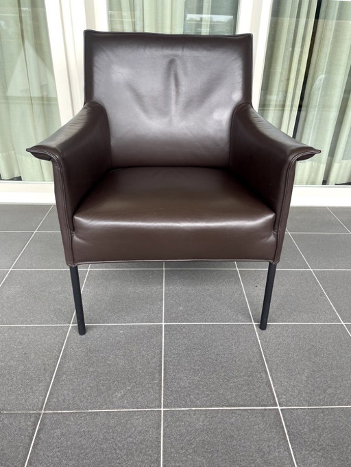 Design on Stock Limec Armchair chocolate brown leather