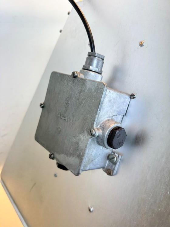 Image 1 of Grande lampada a sospensione industriale in argento di Elektrosvit, anni '70